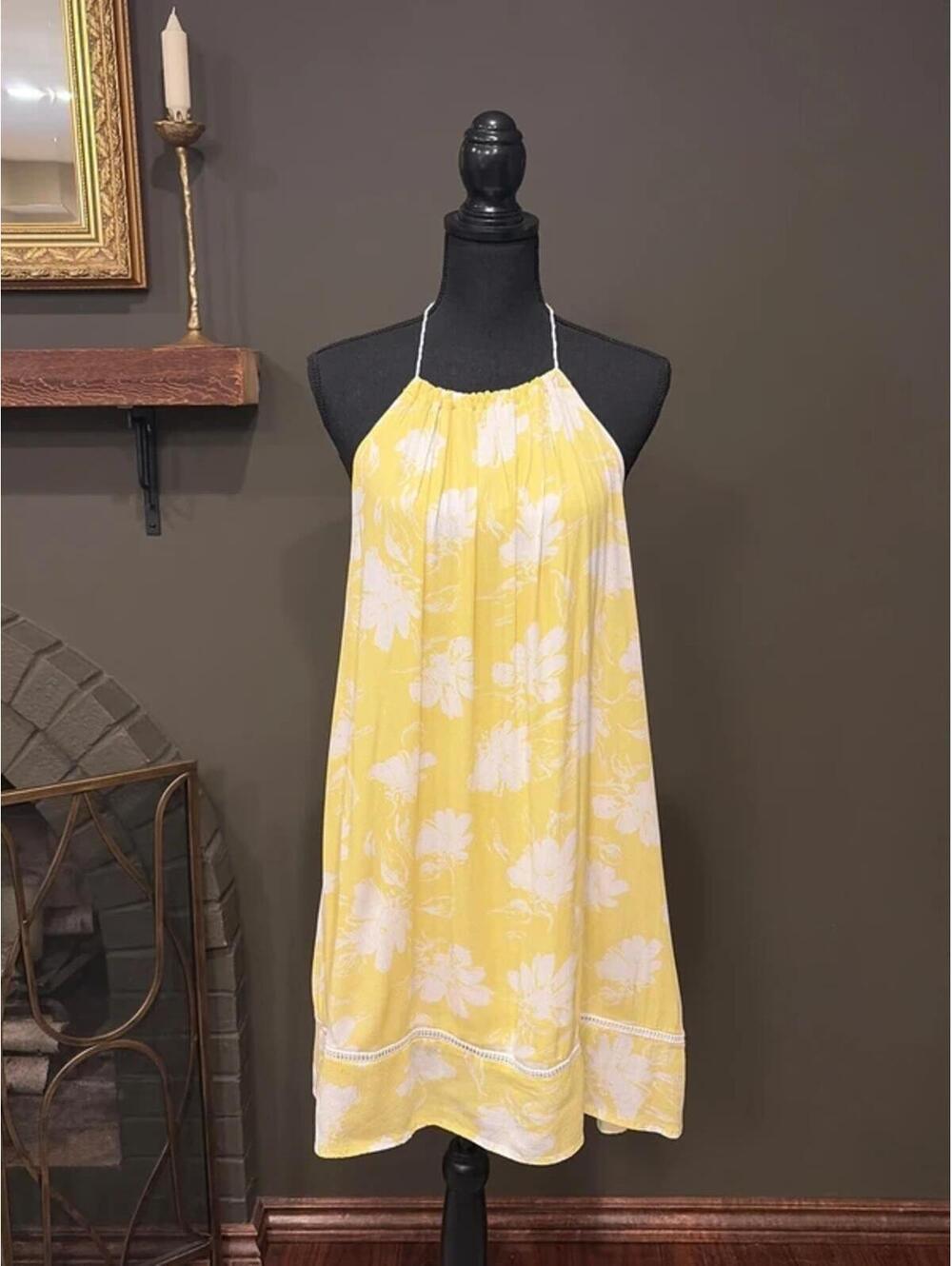 Short Floral Halter Swing Dress